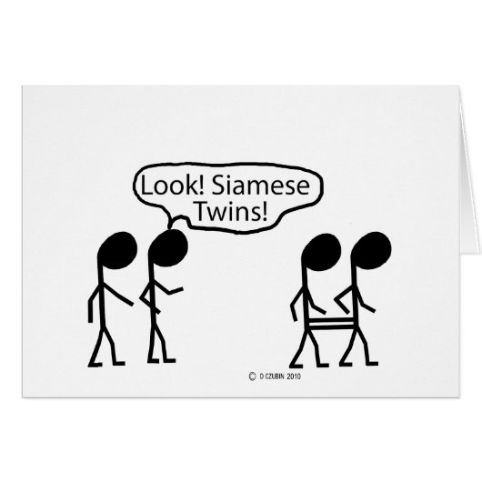 Siamese Twins Cards (Front Horizontal)