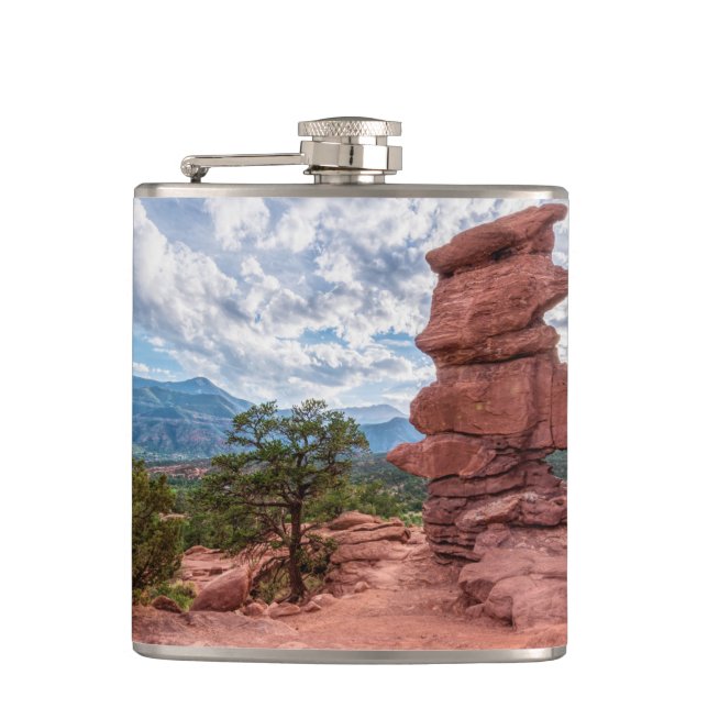 Siamese Twins Colorado Sunburst Flask (Front)