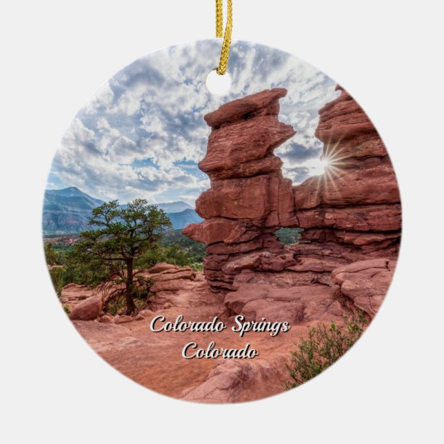 Siamese Twins Colorado Sunset Circle Ornament (Front)