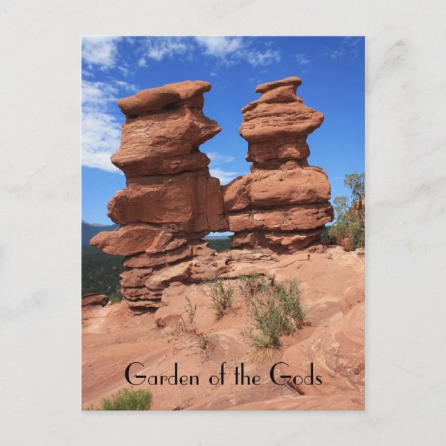 Siamese Twins ~ Garden of the Gods Postcard (Front)