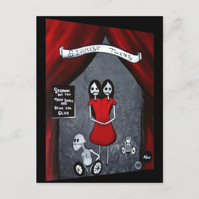 Siamese Twins Postcard (Front)