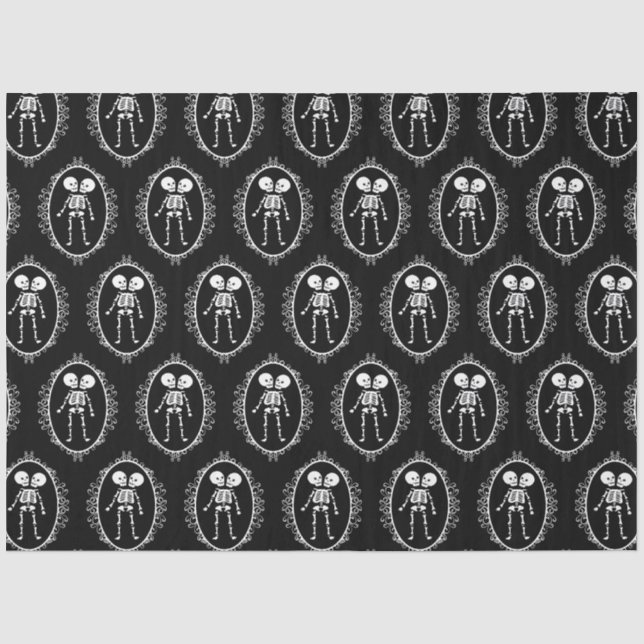 Siamese Twins Skeleton Tissue Paper (Front)