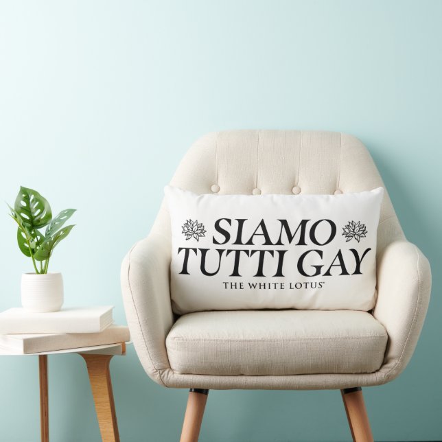 Siamo Tutti Gay - The White Lotus Lumbar Pillow (Chair)