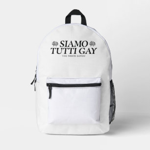Siamo Tutti Gay - The White Lotus Printed Backpack