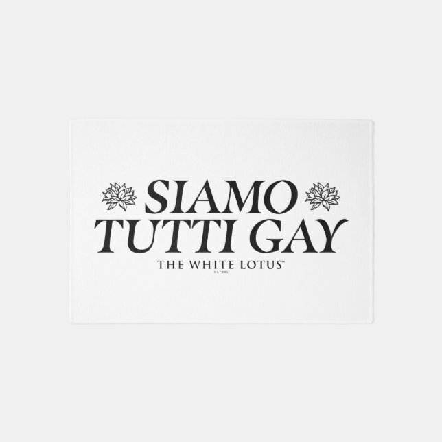 Siamo Tutti Gay - The White Lotus Rug (Front)