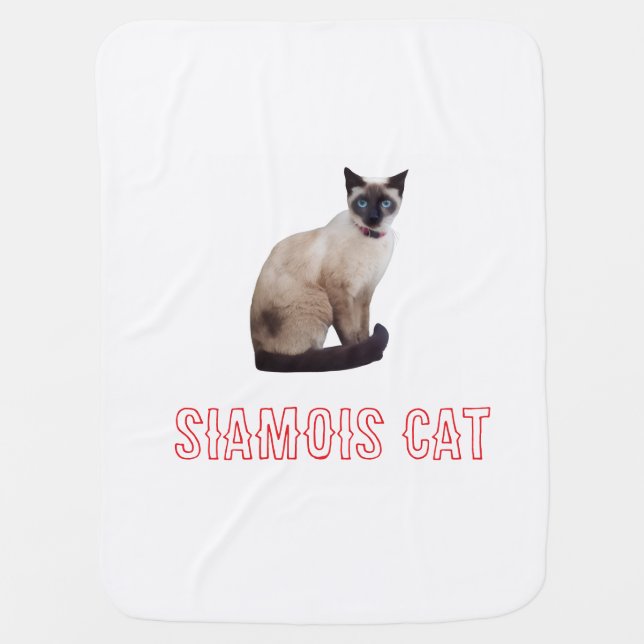 siamois cat t shirt baby blanket (Front)