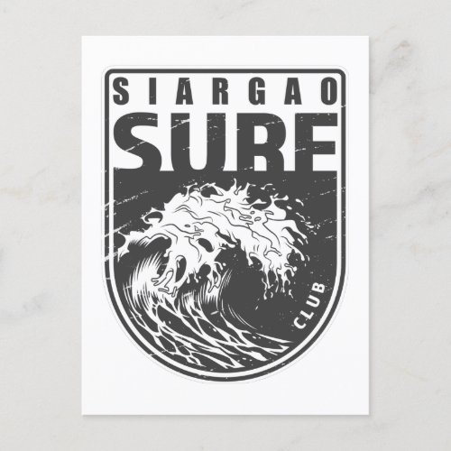 Siargao Surf Club Philippines Emblem Postcard