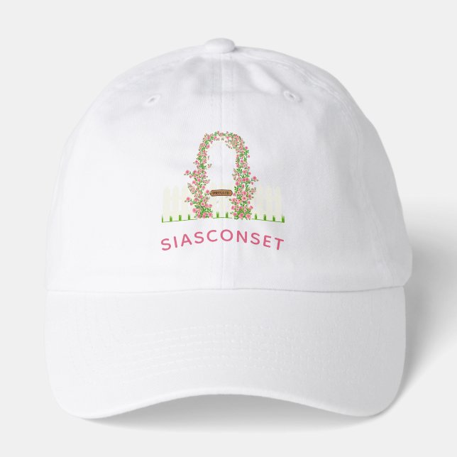 Siasconset Floral Arch Nantucket Rose Preppy Hat (Front)