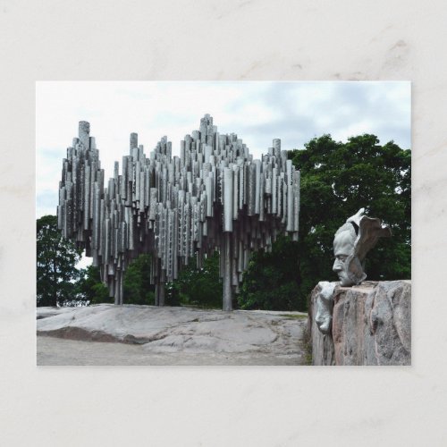 Sibelius Monument Helsinki Finland Postcard