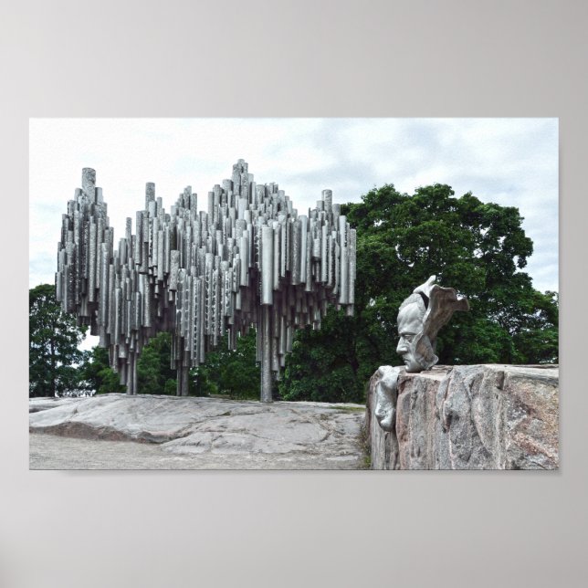 Sibelius Monument, Helsinki, Finland Poster (Front)