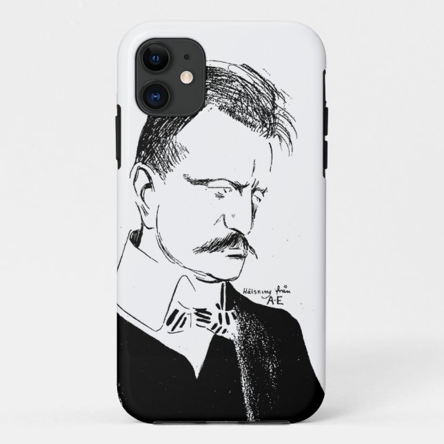 Sibelius: sketch by Albert Engström (1904) Case-Ma Case-Mate iPhone Case (Back)