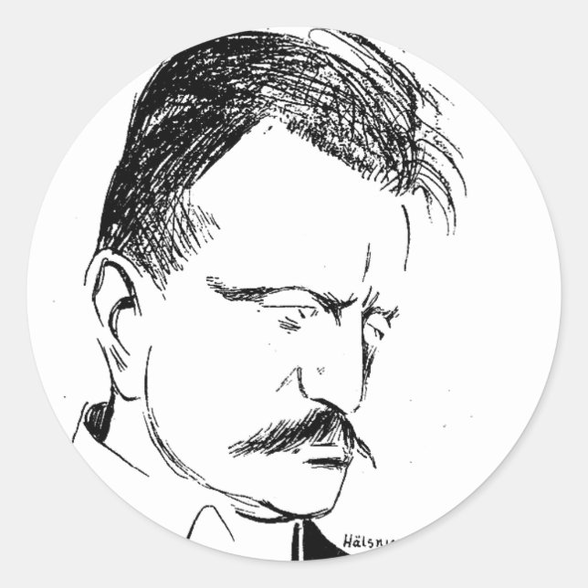 Sibelius: sketch by Albert Engström (1904) Classic Round Sticker (Front)