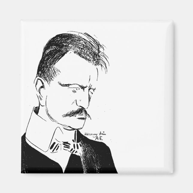 Sibelius: sketch by Albert Engström (1904) Magnet (Front)