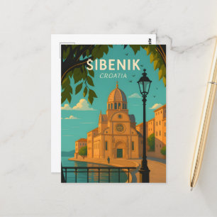 Šibenik Croatia Vintage Travel PostCAR– St. James Postcard