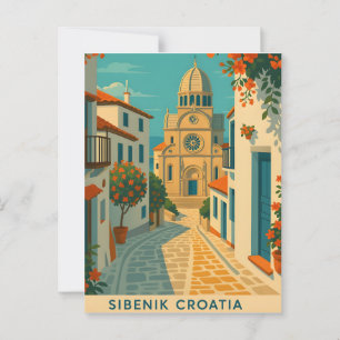 Šibenik Croatia Vintage Travel PostCAR– St. James  Postcard