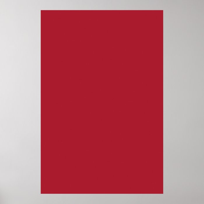 Siberian Bright Red Color Trend Blank Template Posters