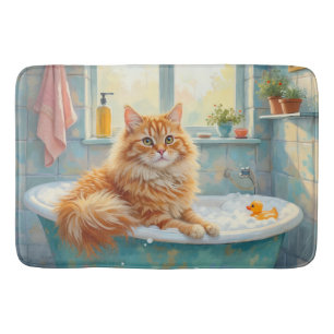Siberian Cat Bath Decor Mat