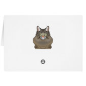 Siberian Cat Cartoon Paws Cards (Back Horizontal)