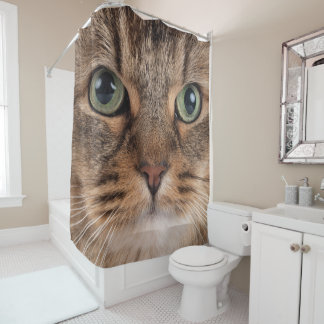 Siberian Cat Face Shower Curtain