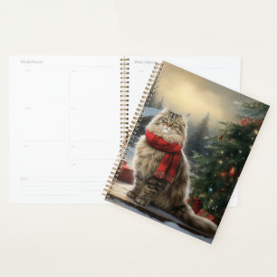 Siberian Cat in Snow Christmas Planner