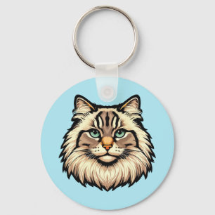 Siberian Cat Keychain