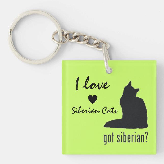Siberian Cat Lovers' Key Chain (Front)