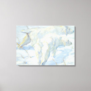 Siberian Dogs in the Snow Canvas Print