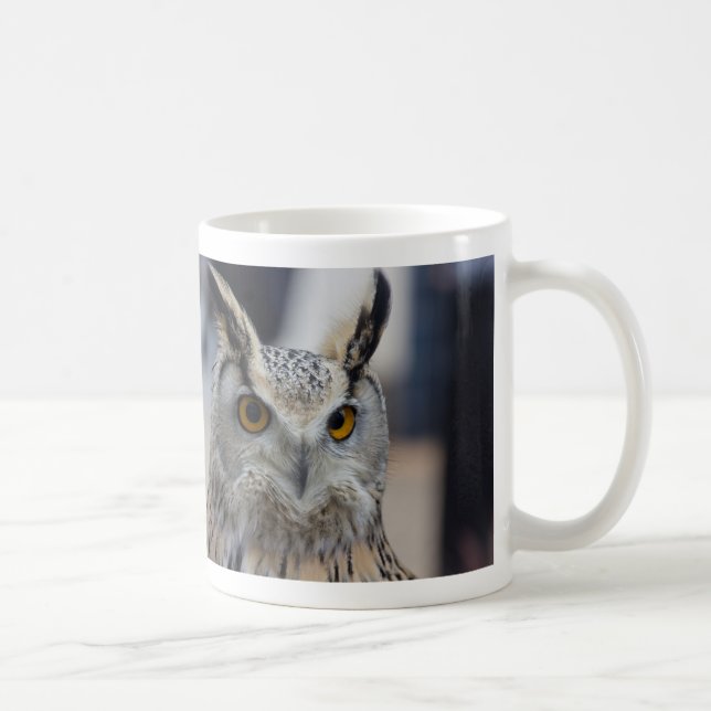 Siberian Eagle Owl Close Up Coffee Mug (Right)