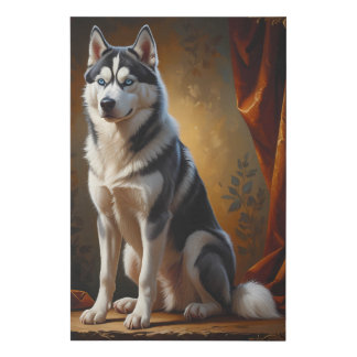 Siberian Huskie Portrait Canvas Wall Art