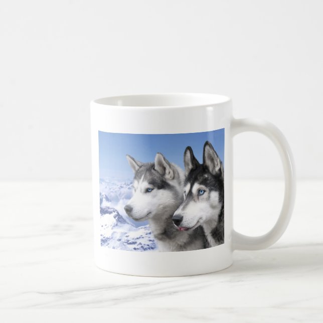 Siberian Huskies Coffee Mug (Right)