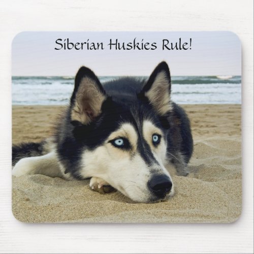Siberian Huskies Rule Mousepad