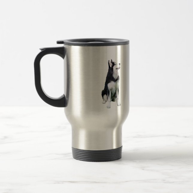 Siberian Husky (A) Travel Mug (Left)