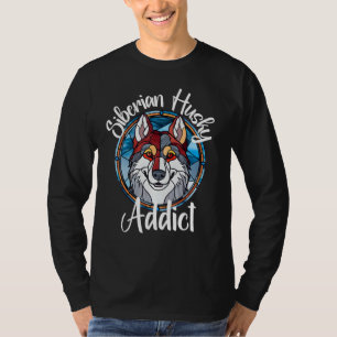 Siberian Husky Addict Dog Mom Puppy Colorful Pet F T-Shirt