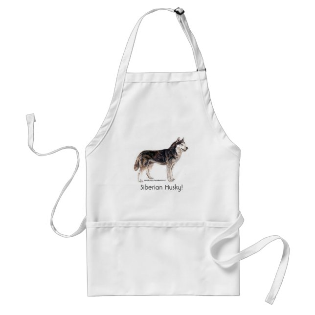 Siberian Husky! Adult Apron (Front)
