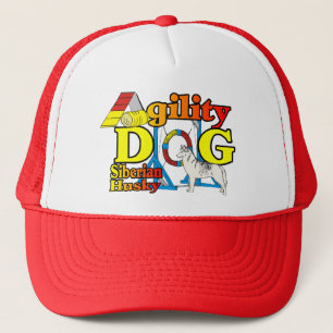 Siberian Husky Agility Trucker Hat