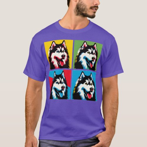 Siberian Husky Art Dog Lover Gifts 1 T_Shirt