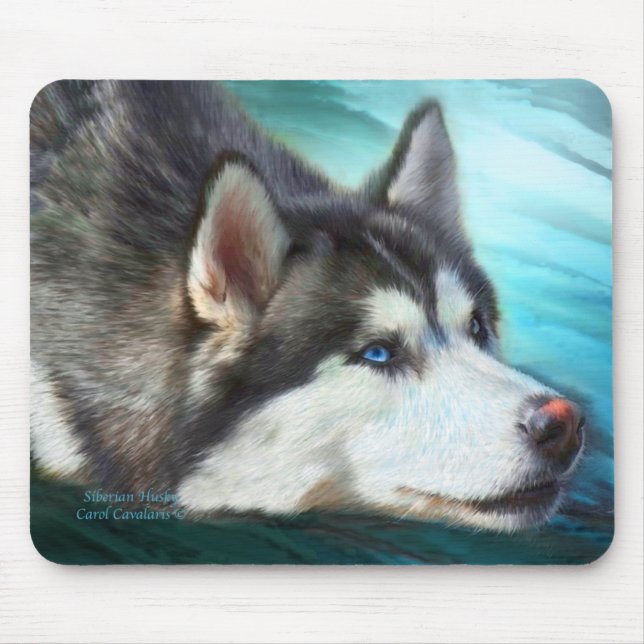 Siberian Husky Art Mousepad (Front)