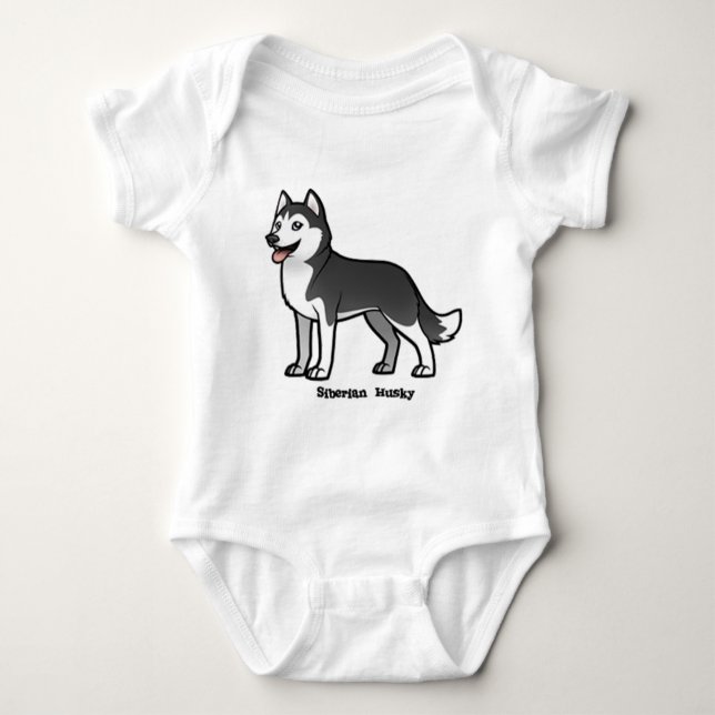 Siberian Husky Baby Bodysuit (Front)