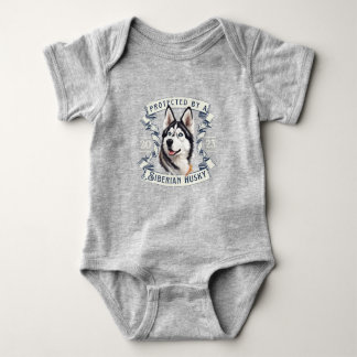 Siberian Husky Baby Bodysuit