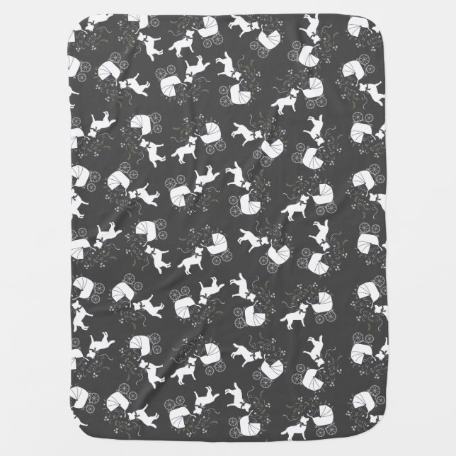 Siberian Husky Baby Shower Blanket (Front)