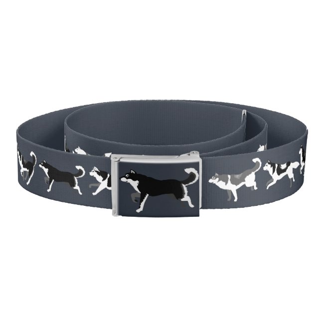 Siberian Husky Belt Stylish Alaskan Malamute Belts (Coil)