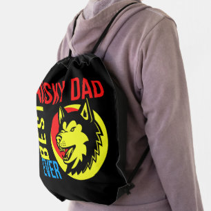 Siberian Husky Best Dog Dad Ever Drawstring Bag