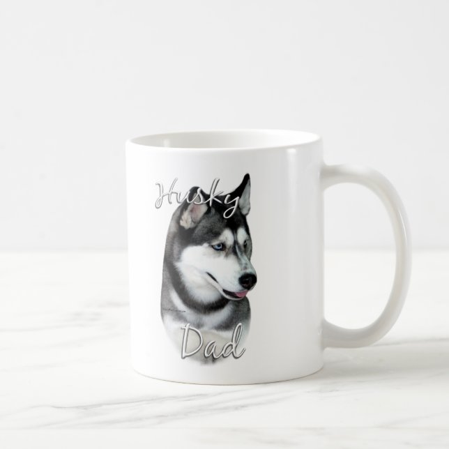 Siberian Husky (blk) Dad 2 Coffee Mug (Right)