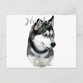 Siberian Husky (blk) Dad 2 Postcard