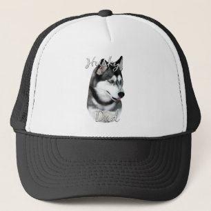 Siberian Husky (blk) Dad 2 Trucker Hat