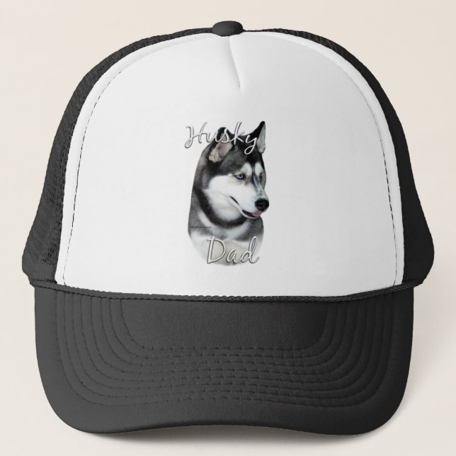 Siberian Husky (blk) Dad 2 Trucker Hat (Front)