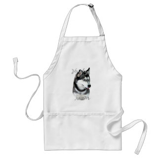 Siberian Husky (blk) Mom 2 Adult Apron