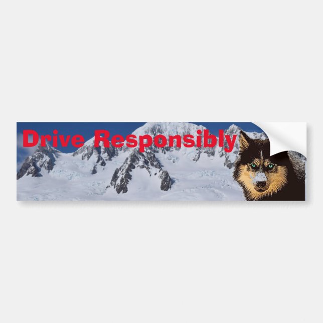 Siberian Husky Bumper Sticker (Front)