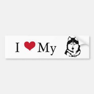 Siberian Husky Bumper Sticker