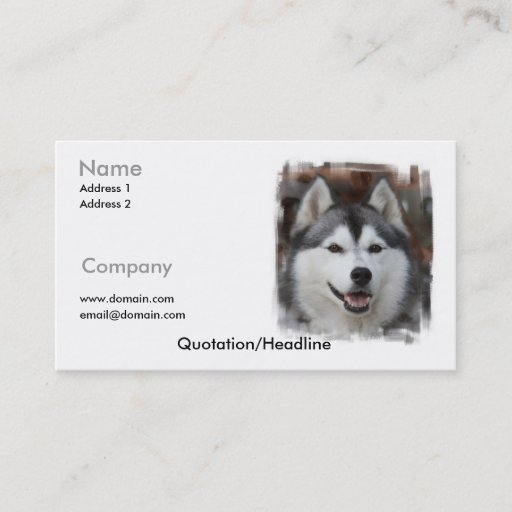 Customizable Siberian Husky Business Card